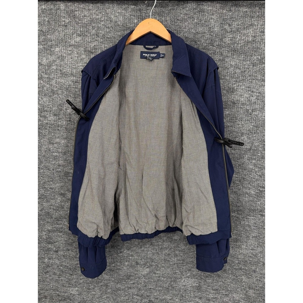 Vintage Polo Ralph Lauren Harrington Jacket Mens XL Blue Windbreaker 90s Lined - Picture 9 of 11